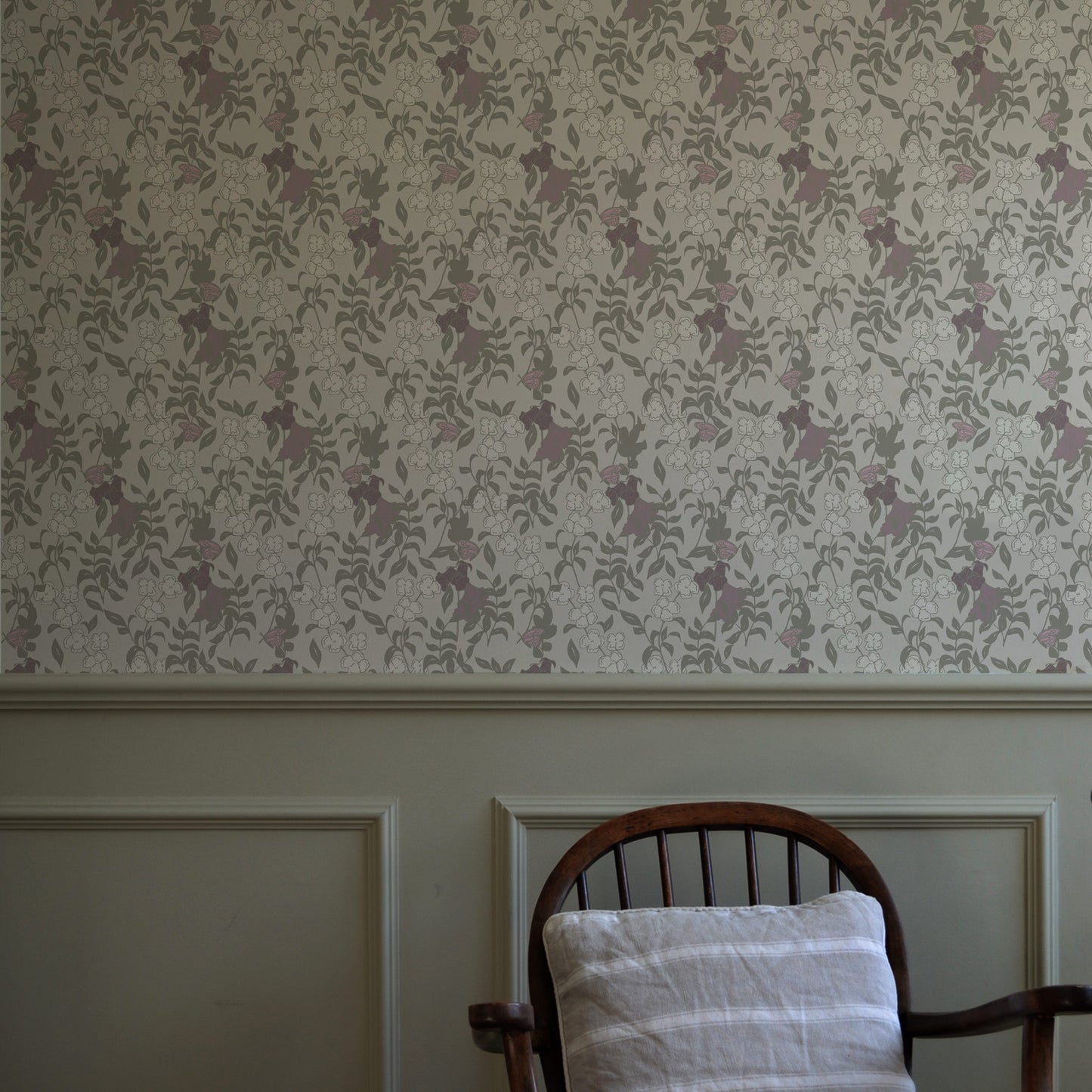 FOXGLOVES AND PANSIES WALLPAPER