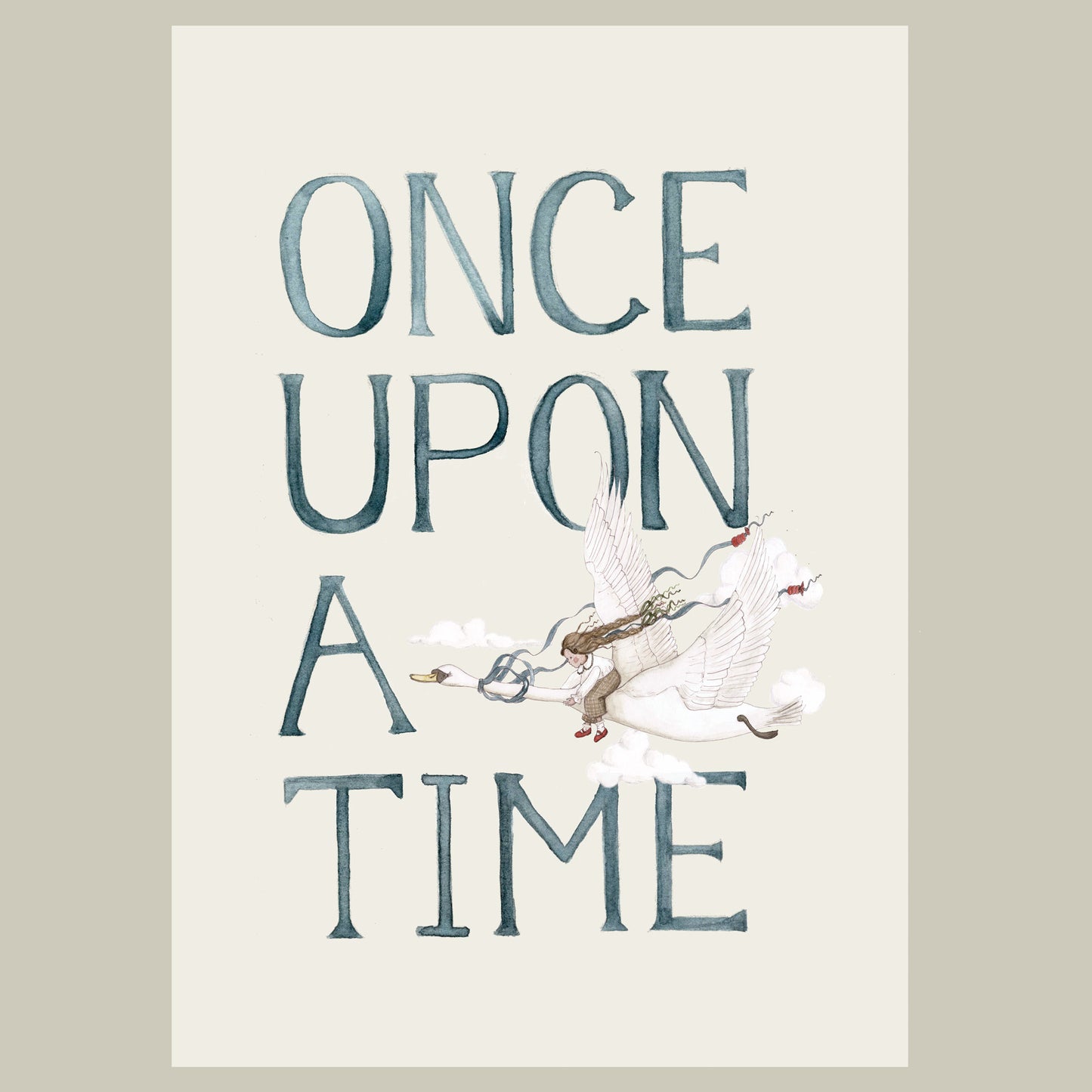 Once Upon a Time- Swan Children's Art Print