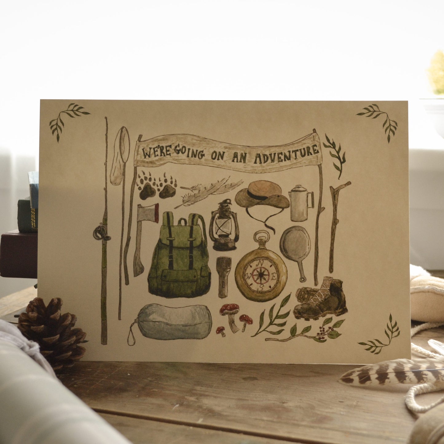 We're Going On An Adventure Children's Art Print