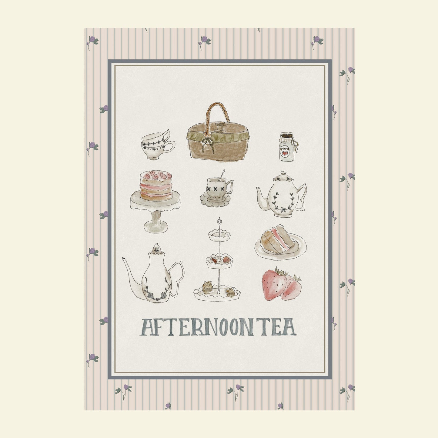Afternoon Tea Children's Wall Art Print