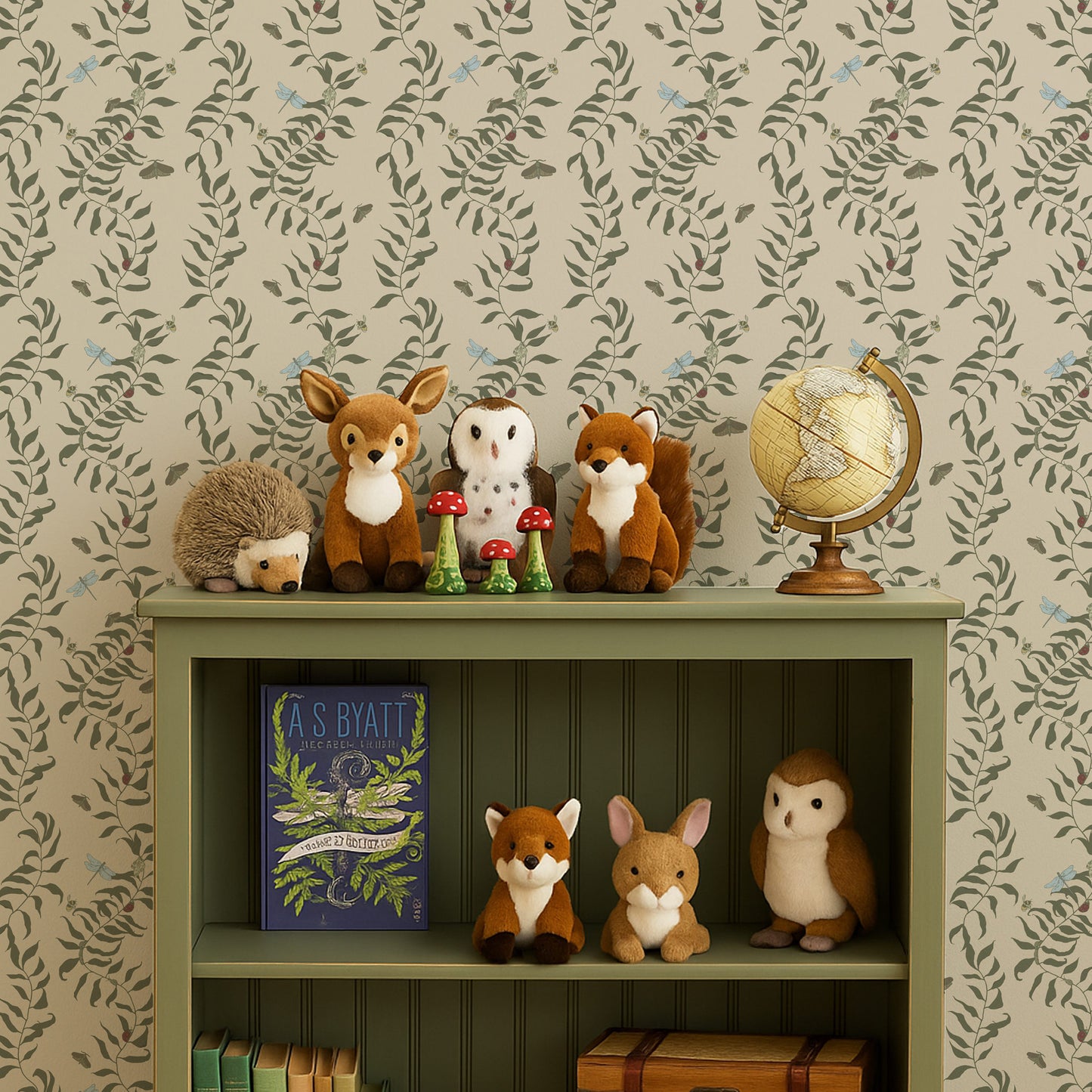 Bugs in the Willow Wallpaper in Linen