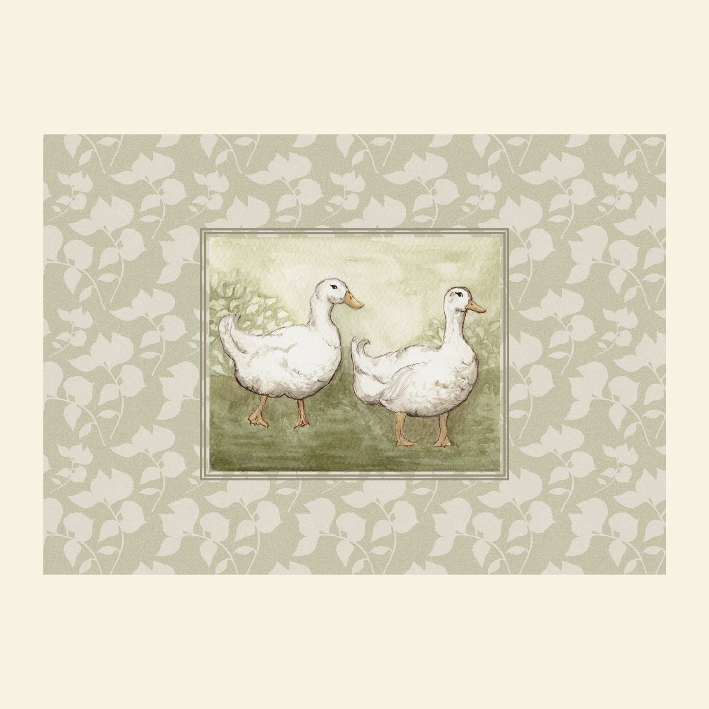 Two Ducks Children's Art Print- Nursery Art Print