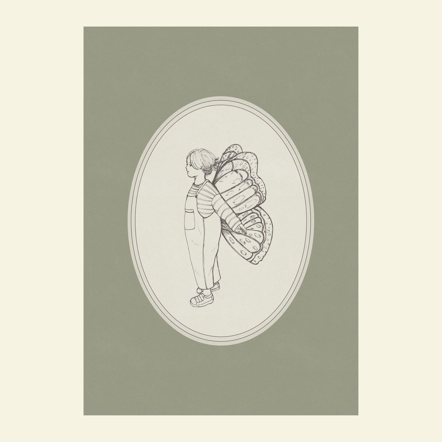 Fairy Girl In Green Children's Art Print