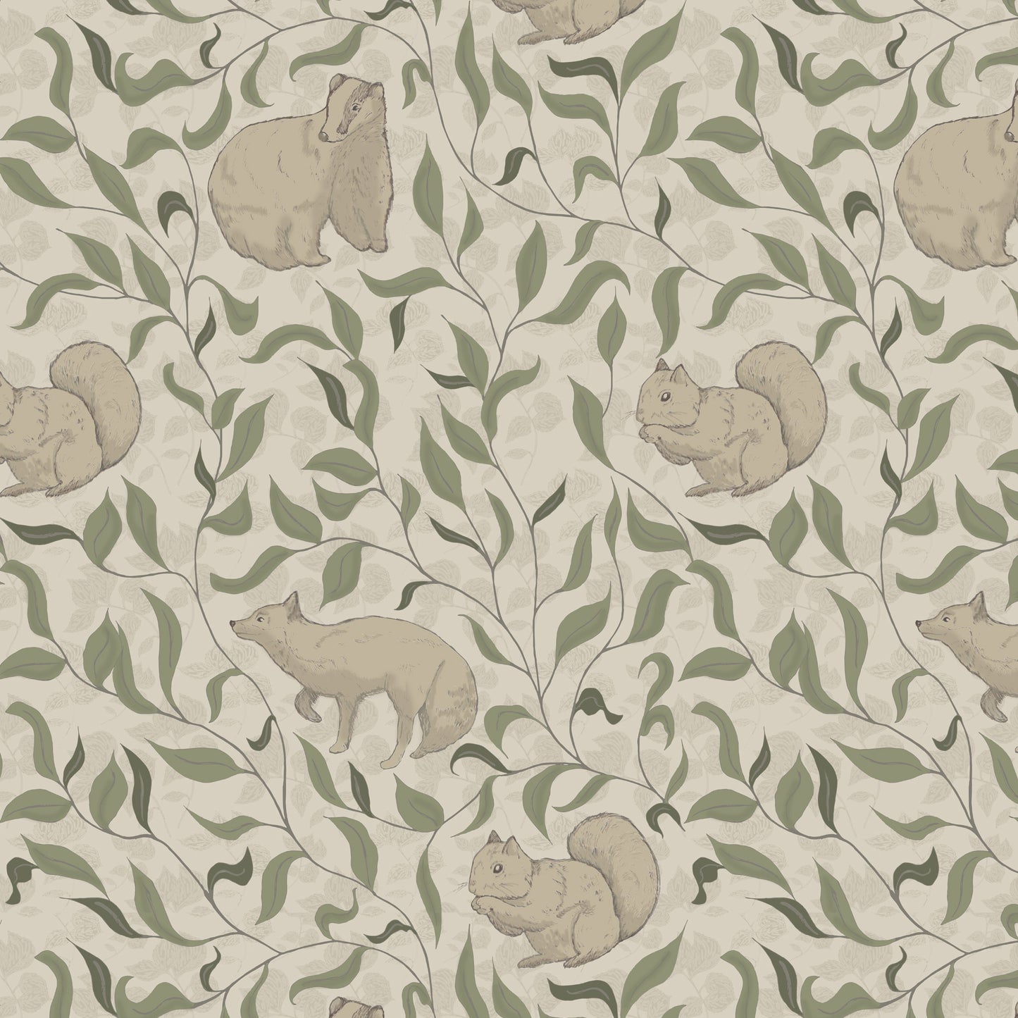 Tanglewood Wallpaper in Shade Linen