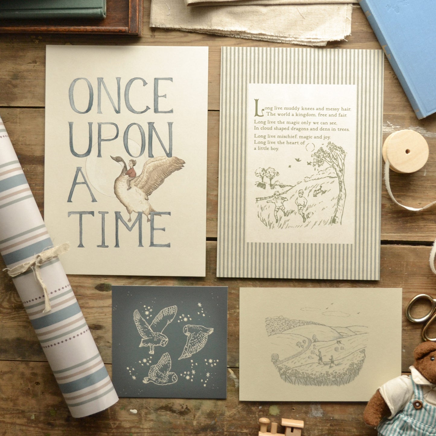 Long Live Boyhood Poem Children's Art Print