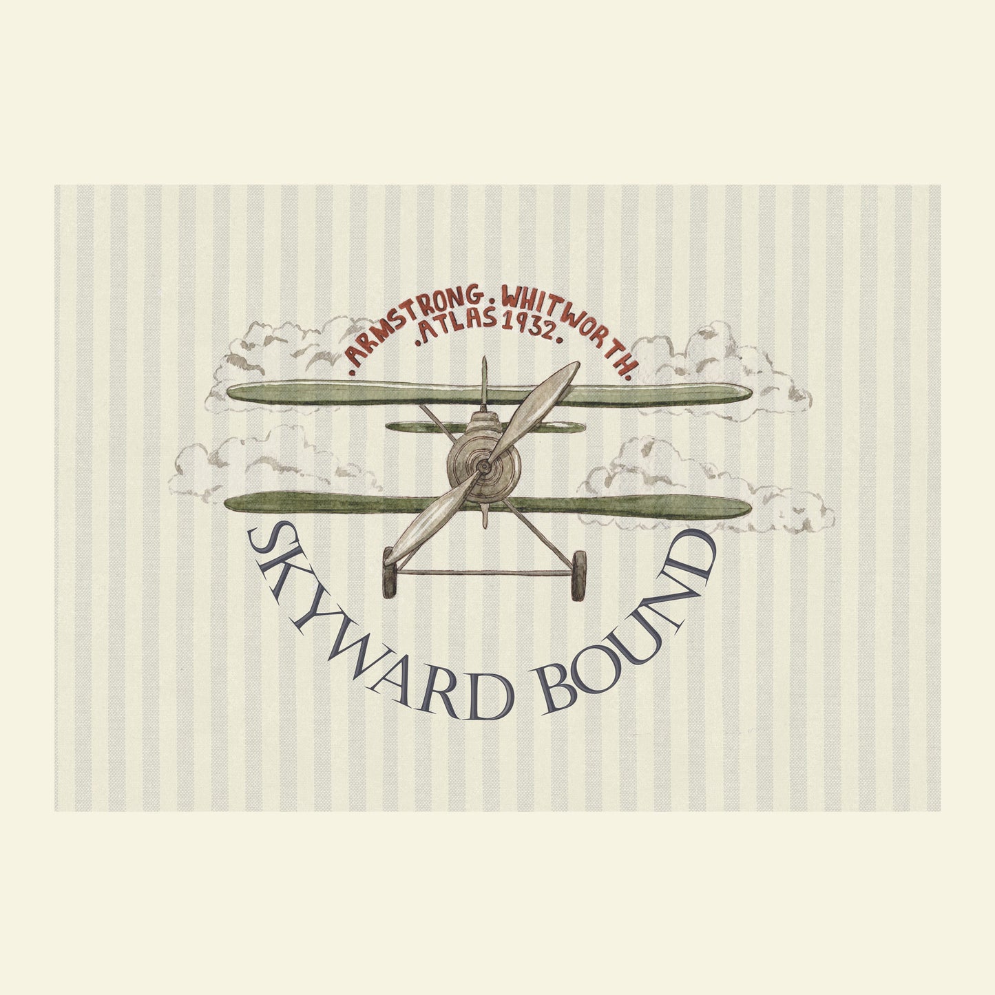 Skyward Bound Vintage Airplane Children's Art Print