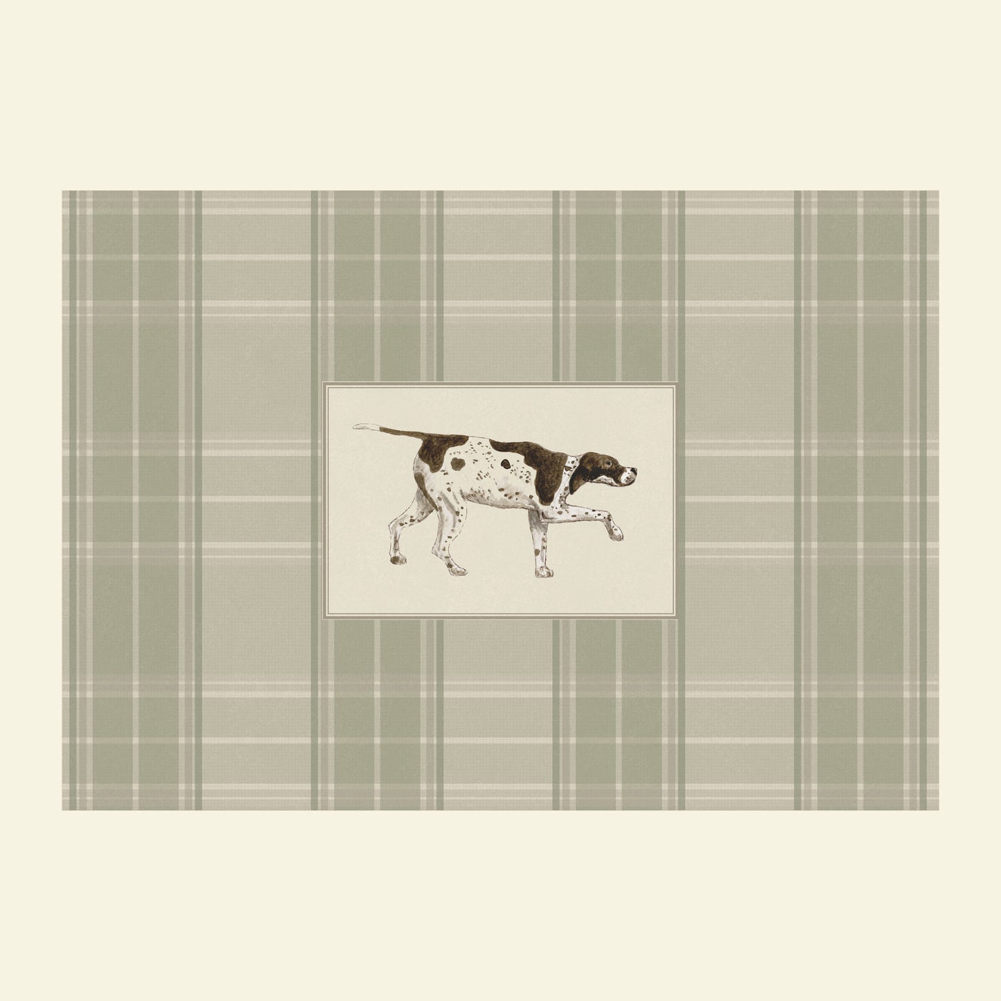 Heritage Pointer Dog in Check Children's Art Print