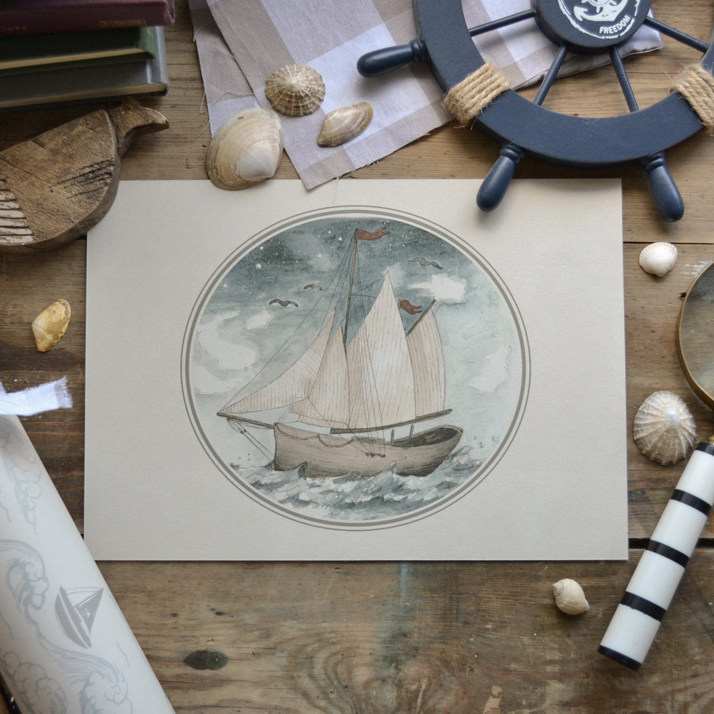 Vintage Ship Art Print