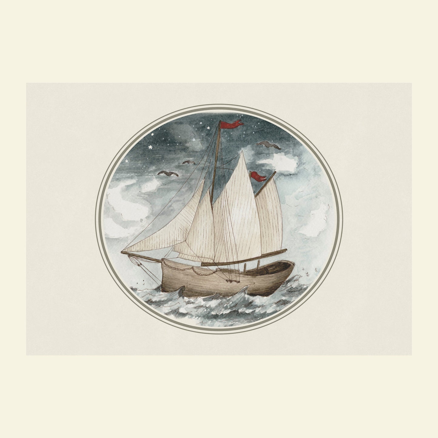 Vintage Ship Art Print