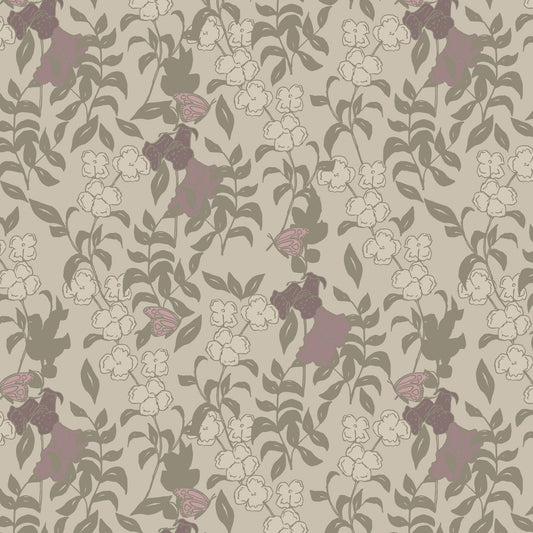FOXGLOVES AND PANSIES WALLPAPER