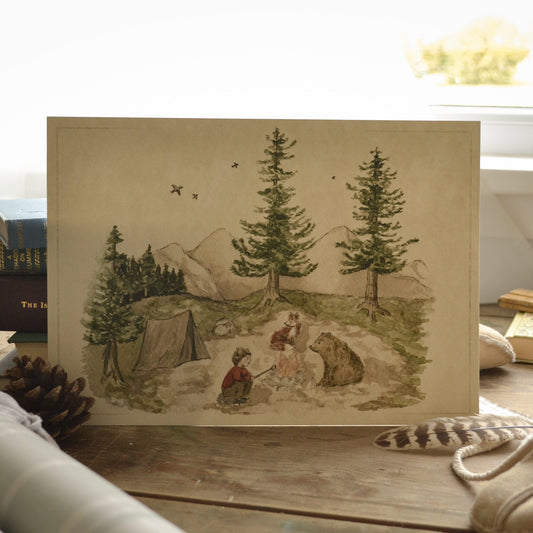 Around The Campfire Children's Art Print