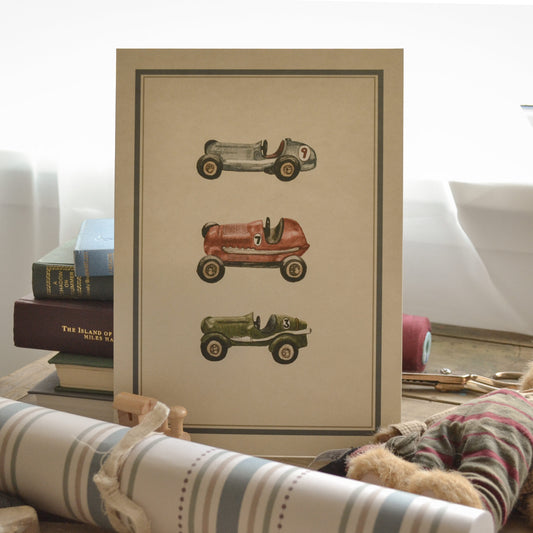 Vintage Toy Racing Cars Children's Art Print