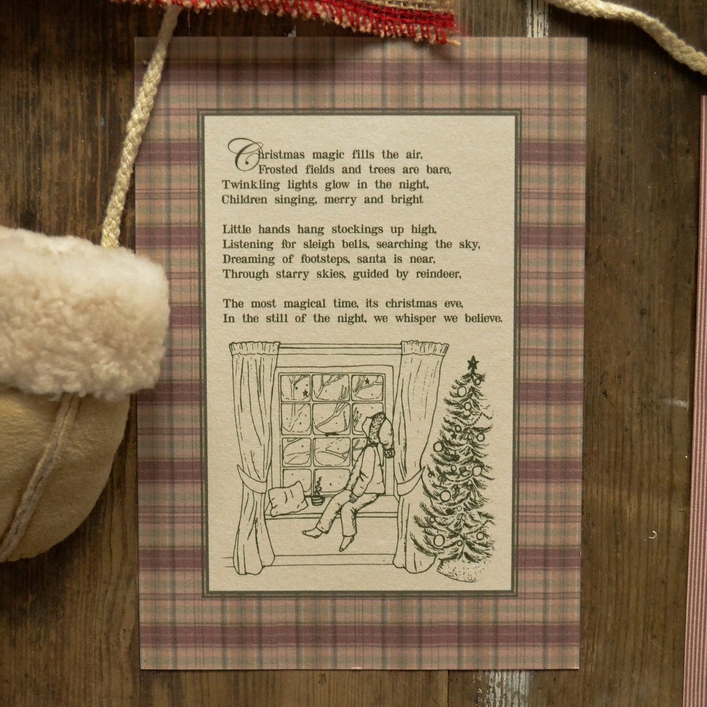 DIGITAL DOWNLOAD Set of Four Christmas Art Prints and DIY Paper Garland