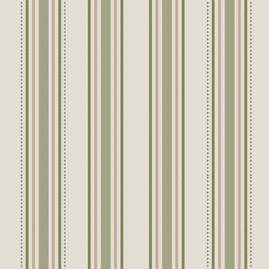 Coastal Stripe Wallpaper in Green
