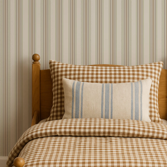 Coastal Stripe Wallpaper in Tan