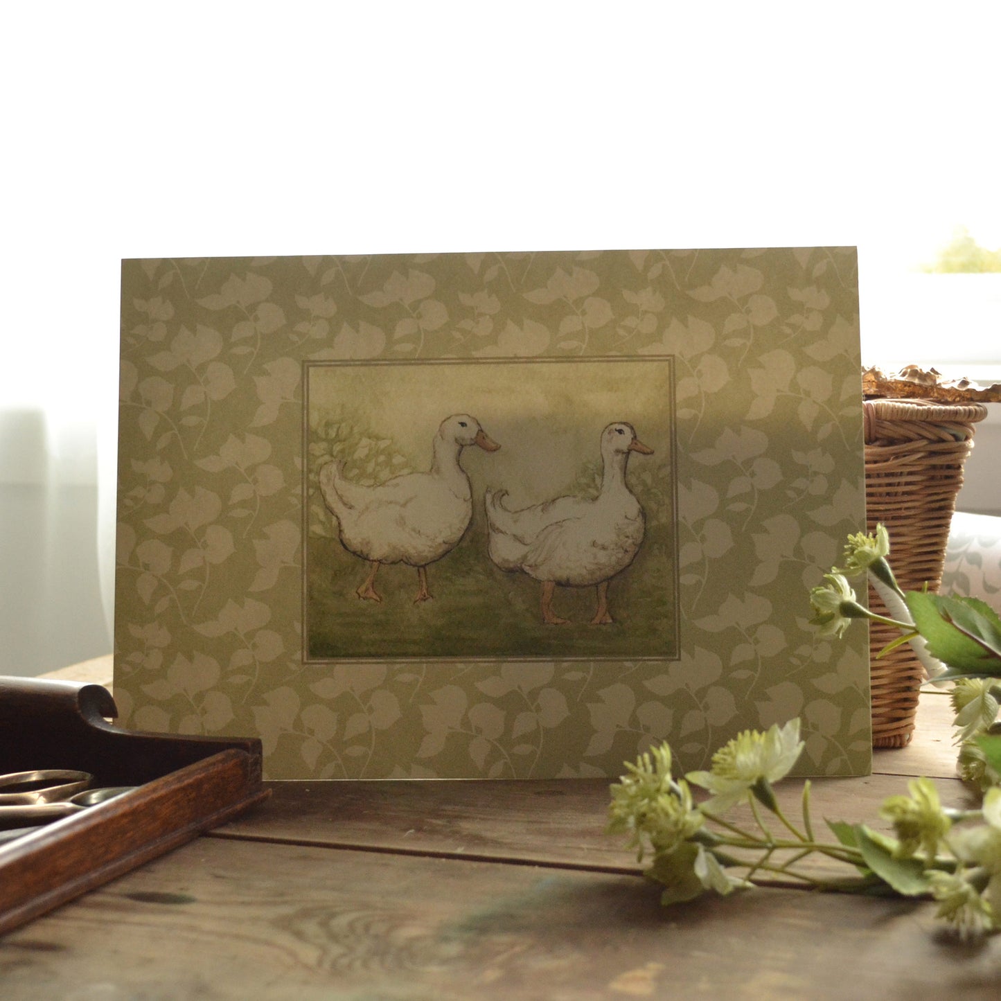 Two Ducks Children's Art Print- Nursery Art Print