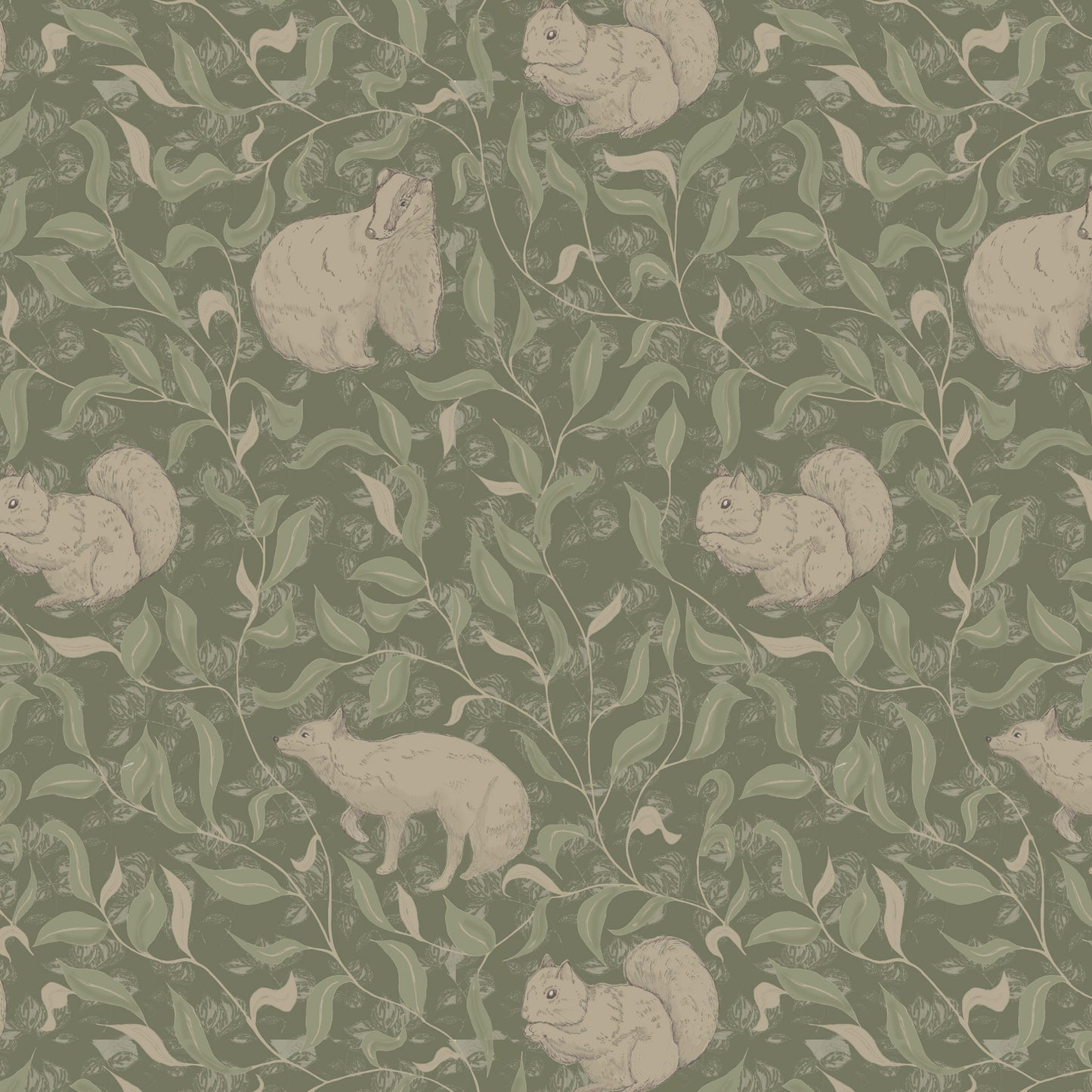 Tanglewood Wallpaper in Shade Earth Green