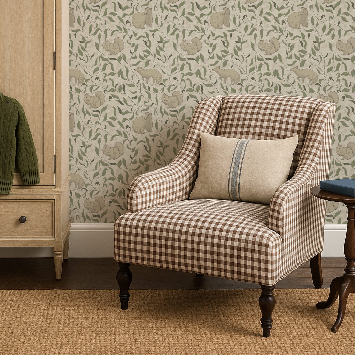 Tanglewood Wallpaper in Shade Linen