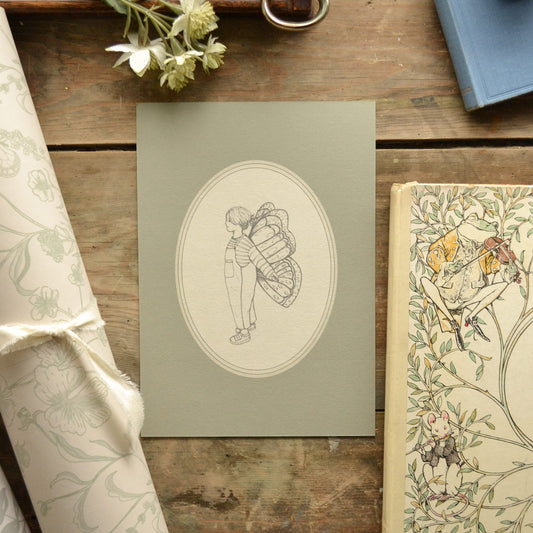 Fairy Girl In Green Children's Art Print