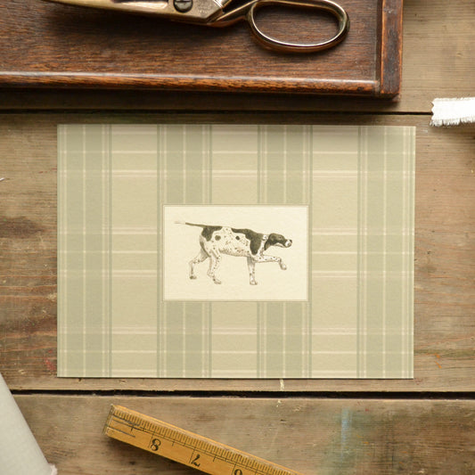 Heritage Pointer Dog in Check Children's Art Print
