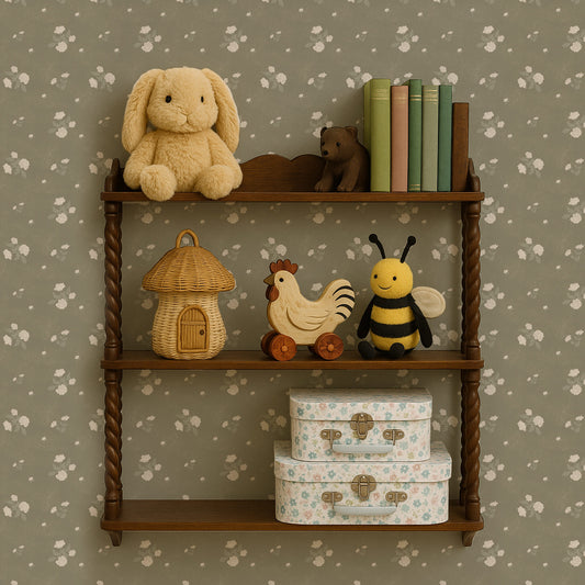 Prairie Wallpaper in Moss Green