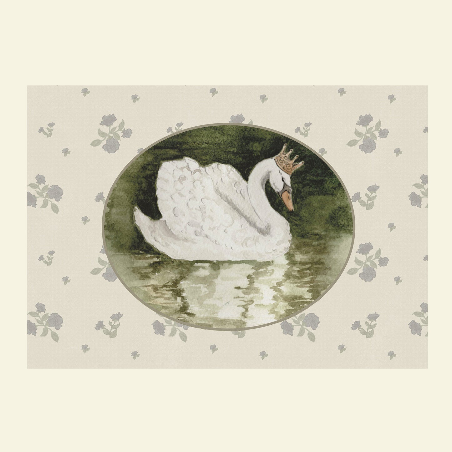 Vintage Style Swan Children's Art Print