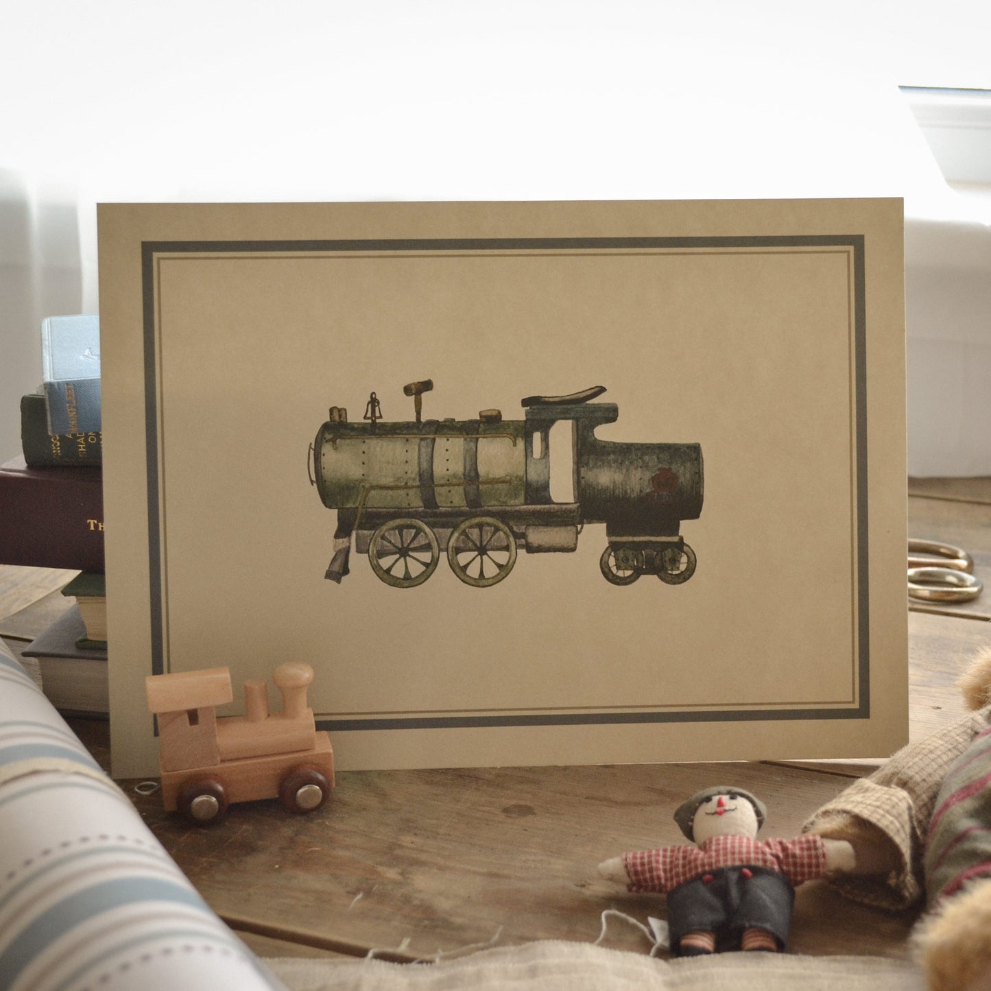 Vintage Toy Train Children's Art Print