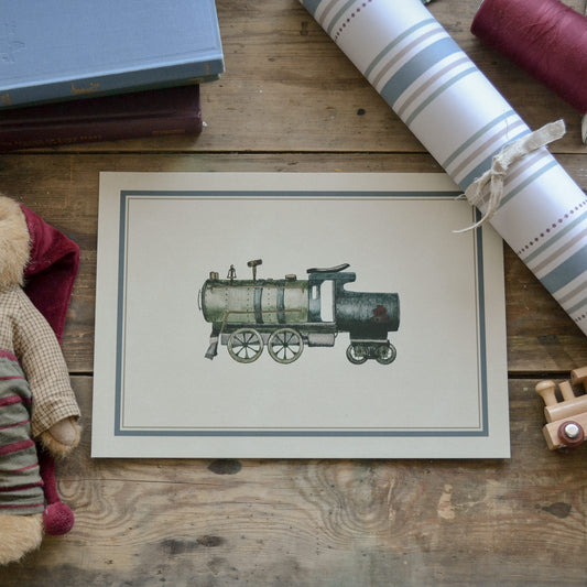 Vintage Toy Train Children's Art Print