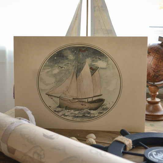 Vintage Ship Art Print