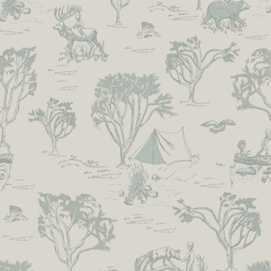 FOREST ADVENTURE WALLPAPER IN BLUE